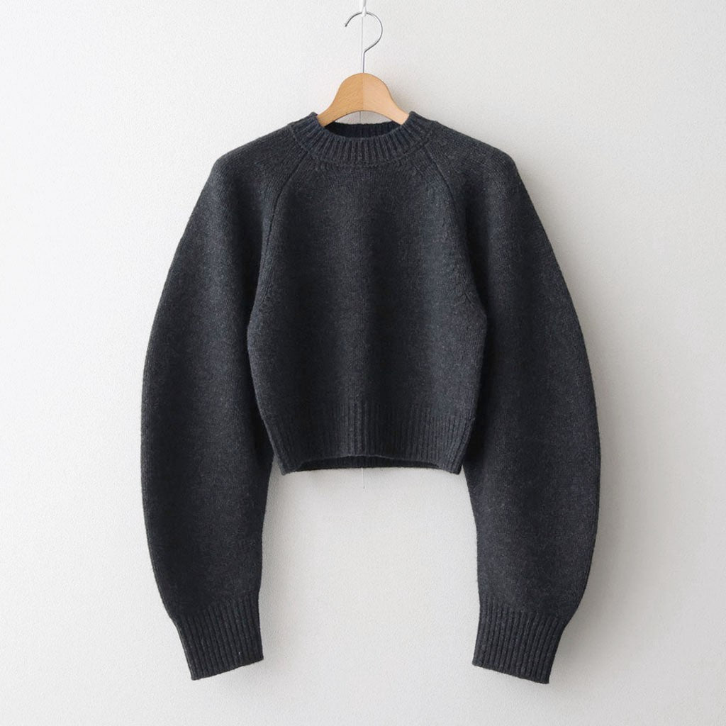 Wool 100% Raglan Knit #C/GRY [12520520] - ciacura 三重県四日市市の