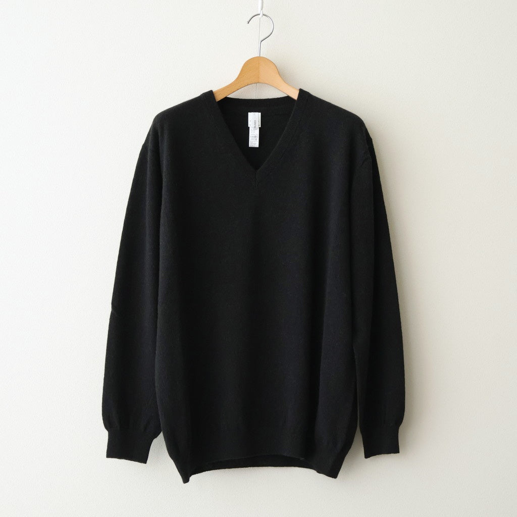 Cashmere 14G Knit V Neck #D.CHARCOAL [51052202] – ciacura