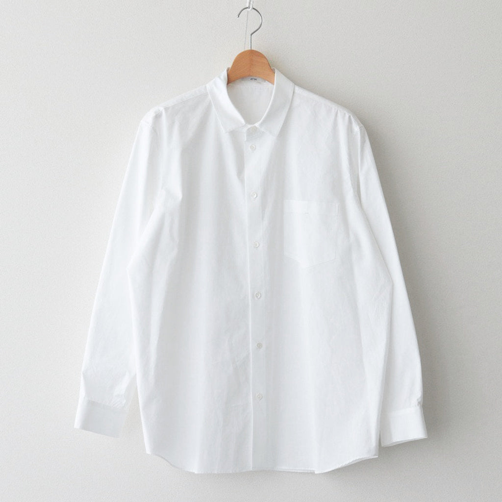 SUVIN BROAD STANDARD SHIRT #WHITE [BLAGSM0001] _ ATON | エイトン – ciacura