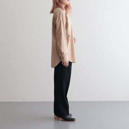 WASHED FINX TWILL SHIRT #LIGHT BROWN [A23AS03TN]