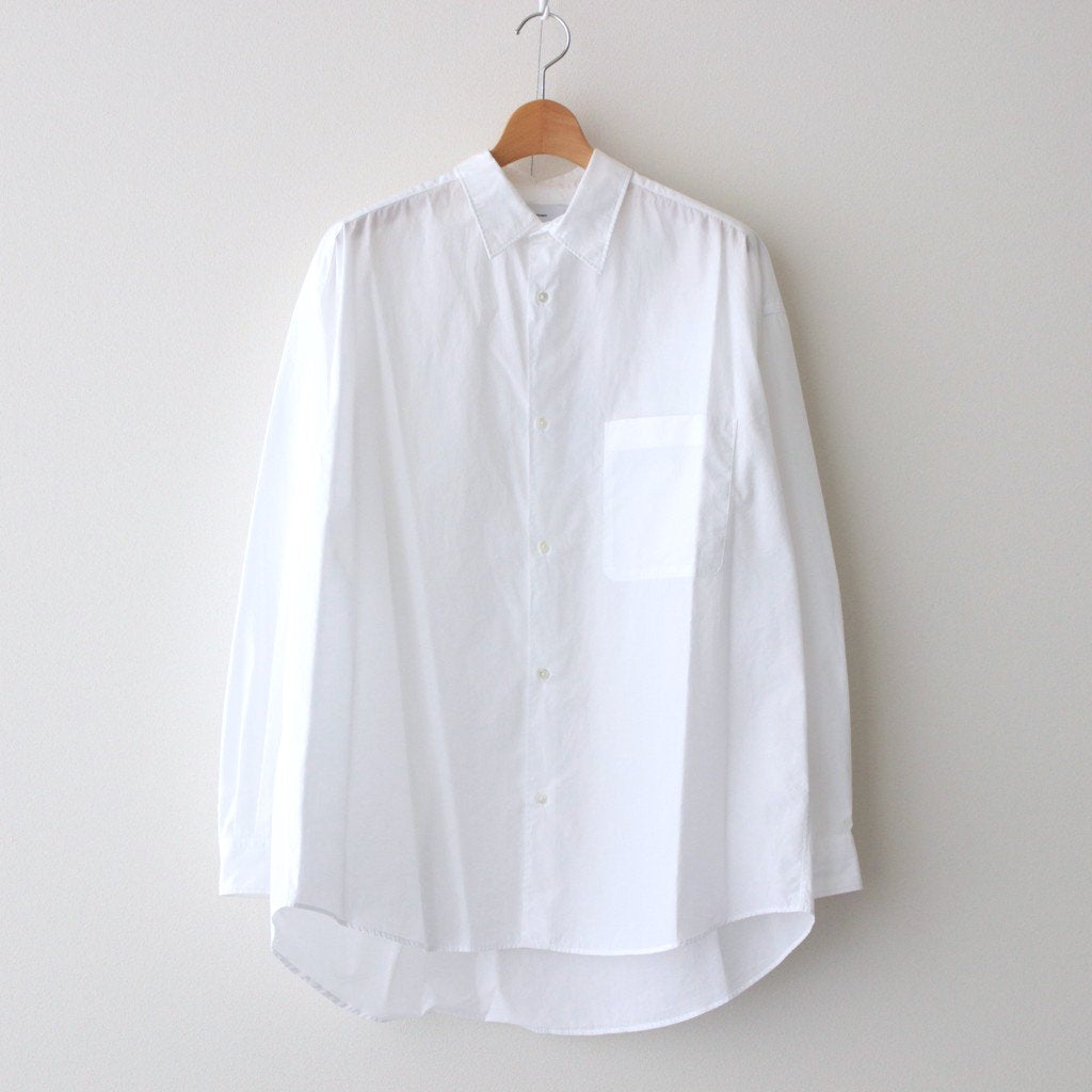 Broad L/S Oversized Regular Collar Shirt #WHITE [GM234-50001B