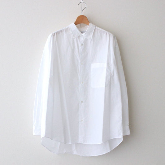 Broad L/S Oversized Regular Collar Shirt #WHITE [GM234-50001B]