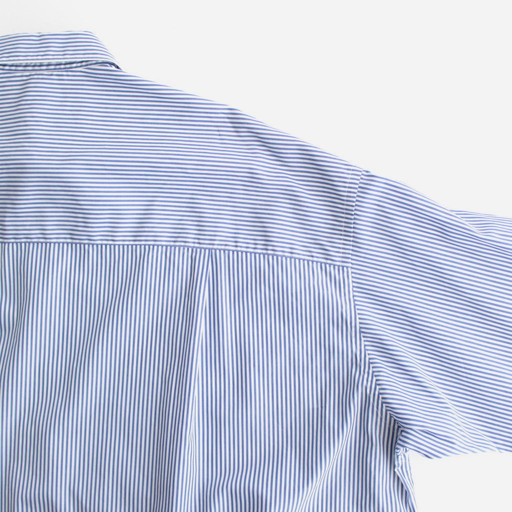 Broad L/S Oversized Regular Collar Shirt #BLUE STRIPE [GM234-50001STB]