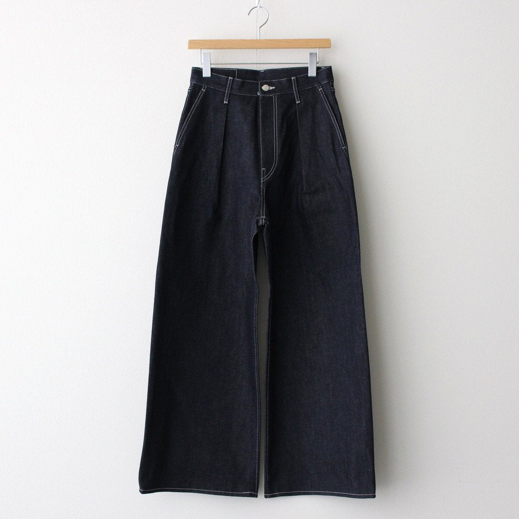 Selvage Denim Two Tuck Wide Pants #RIGID [GL241-40189RB] – ciacura