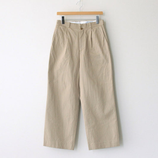 CHINO CLOTH PANTS TUCK STRAIGHT #KHAKI [63607]