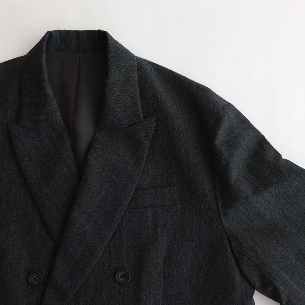 OVERSIZED DOUBLE BREASTED JACKET #CHARCOAL [ST.642]