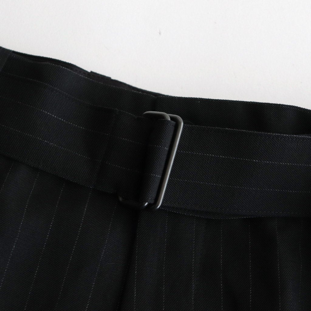 BELTED WIDE STRAIGHT TROUSERS #BLACK [ST.656]