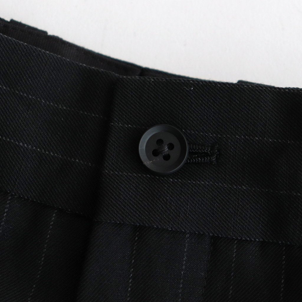 BELTED WIDE STRAIGHT TROUSERS #BLACK [ST.656]