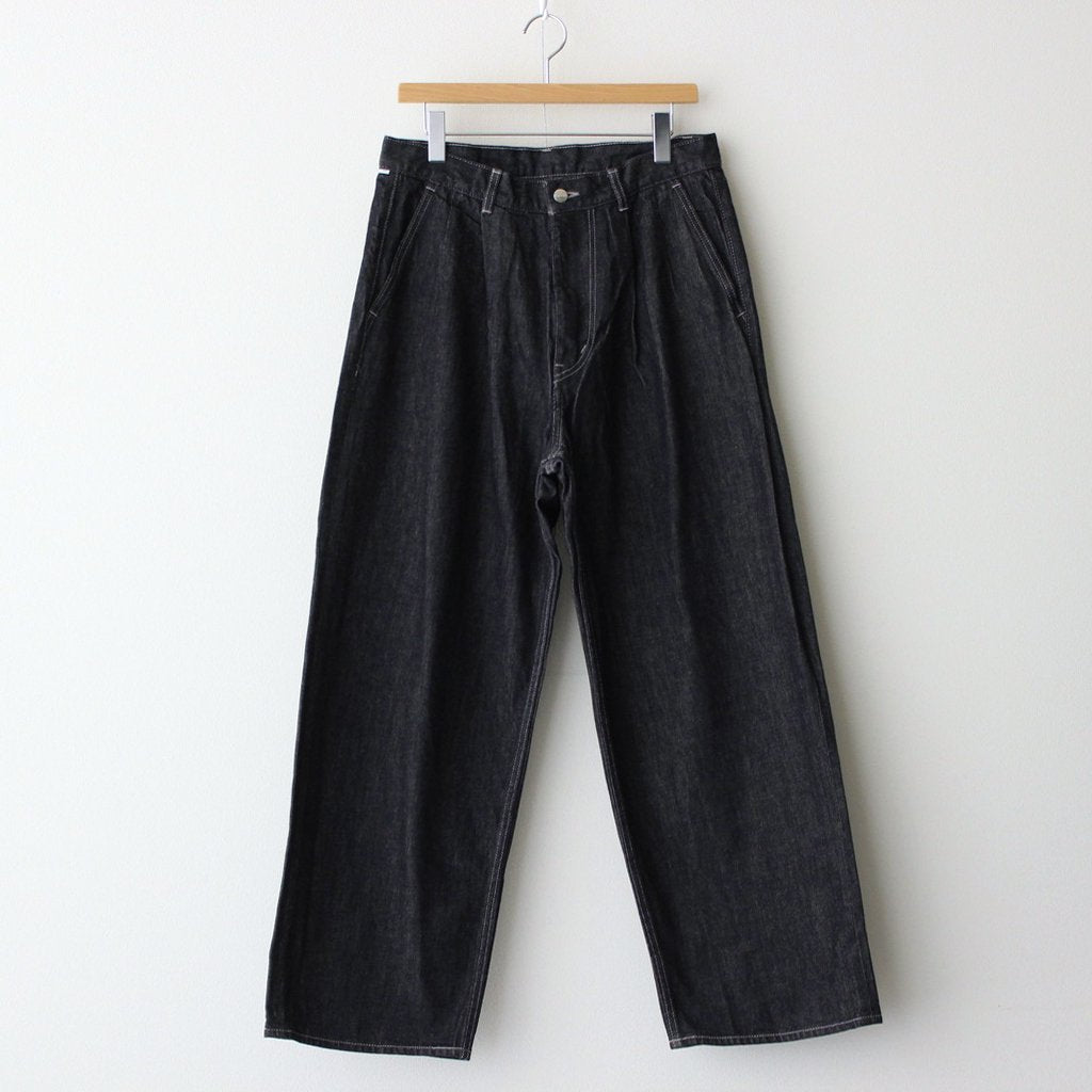 Colorfast Denim Two Tuck Pants #NAVY [GU241-40217B] – ciacura