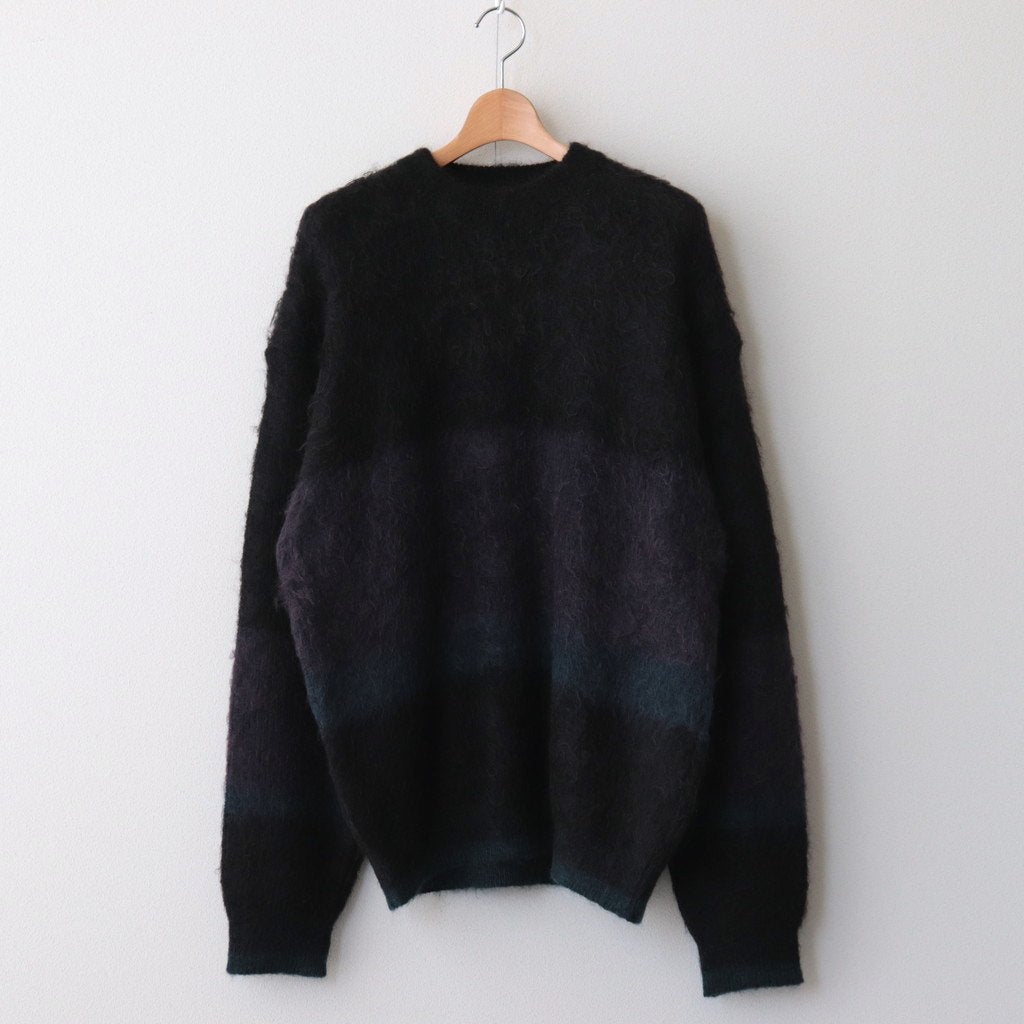 MOHAIR BORDER CREWNECK SWEATER #BLACK [YK23FW0572S] – ciacura