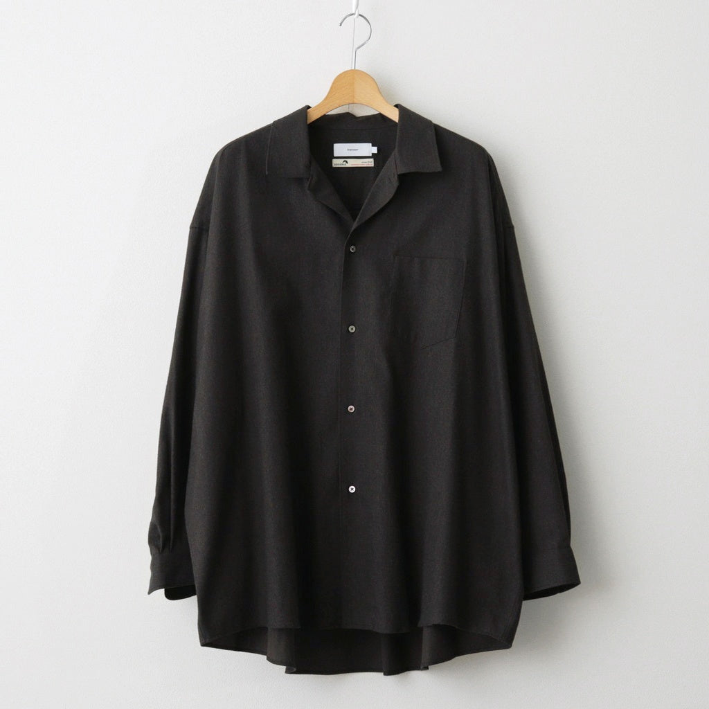 SIDOGRAS Cotton Herringbone Flannel Sleeping Shirt #BLACK [GM254