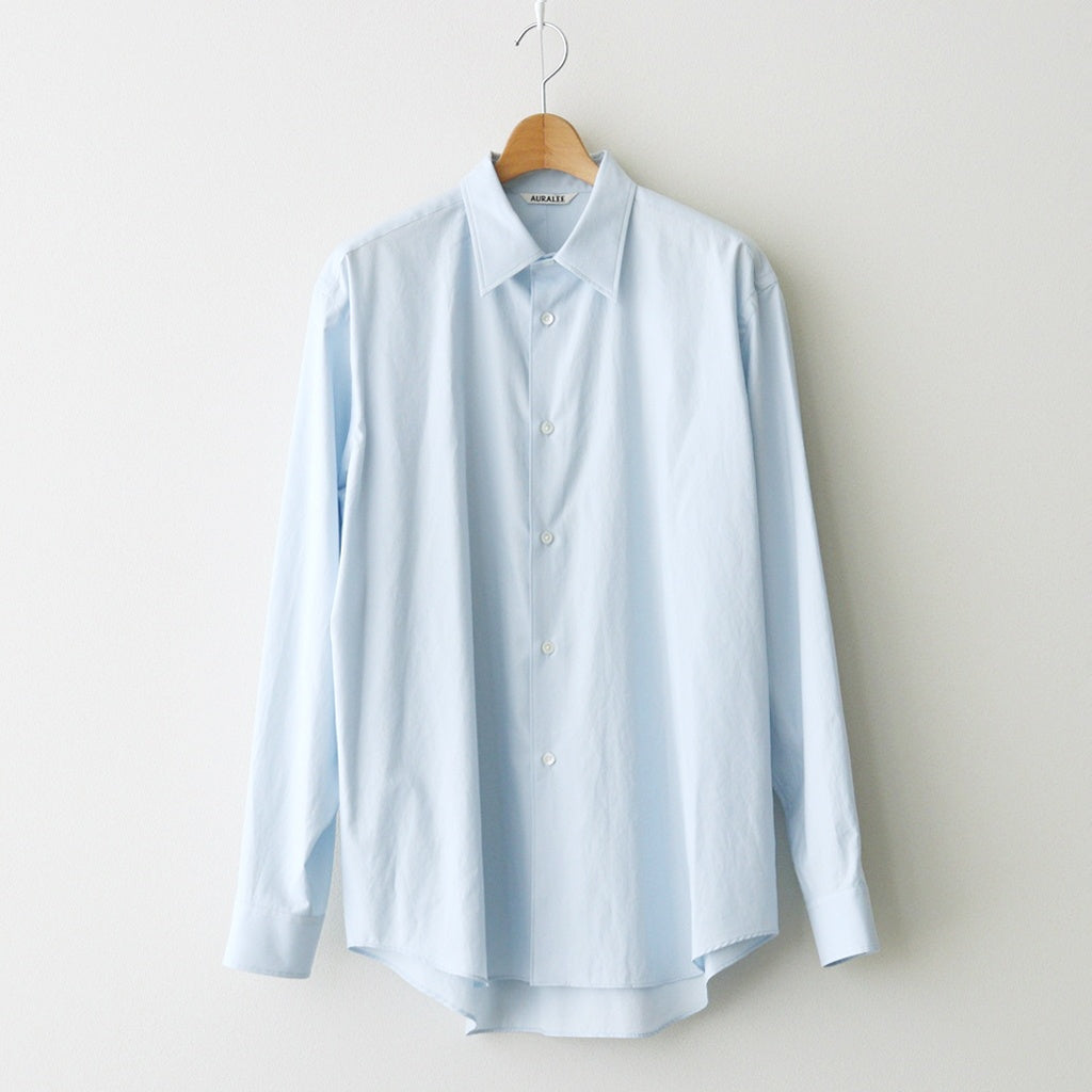 WASHED FINX TWILL SHIRT #LIGHT BLUE [A26AS01TN] - ciacura 三重県