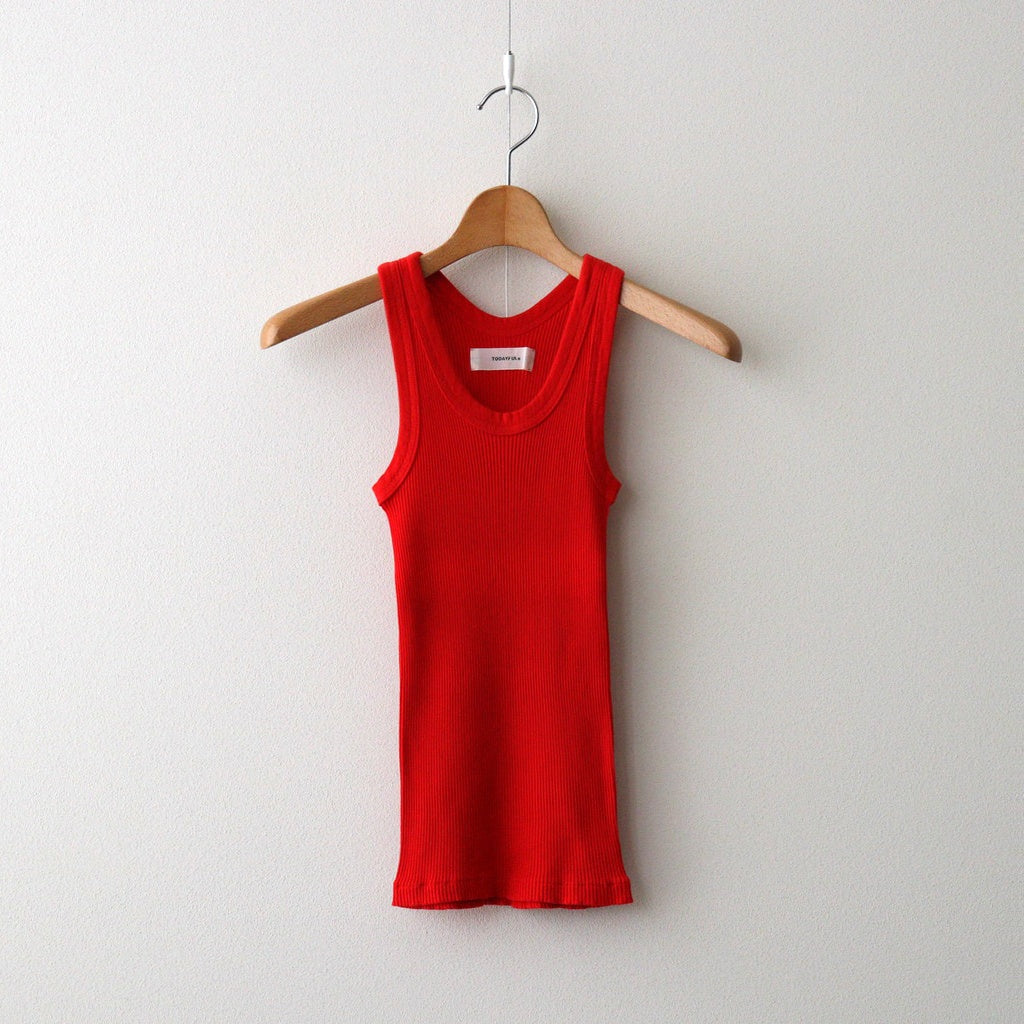 Seamless Rib Tanktop #RED [12610612] - ciacura 三重県四日市市の
