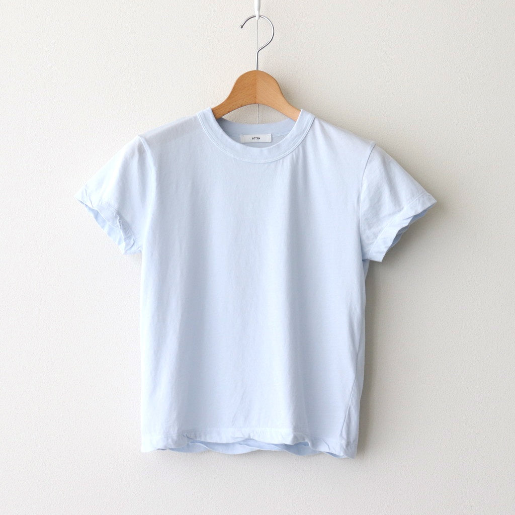 FRESCA SINGLE JERSEY TIGHT FIT T-SHIRT #SAX [KKAGGM0402] - ciacura