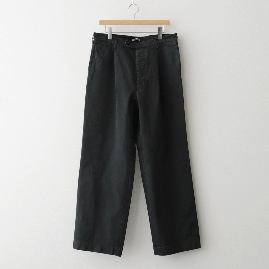 PRODUCT DYED FINX CHINO ONE-TUCK PANTS #BLACK [A25AP01CP