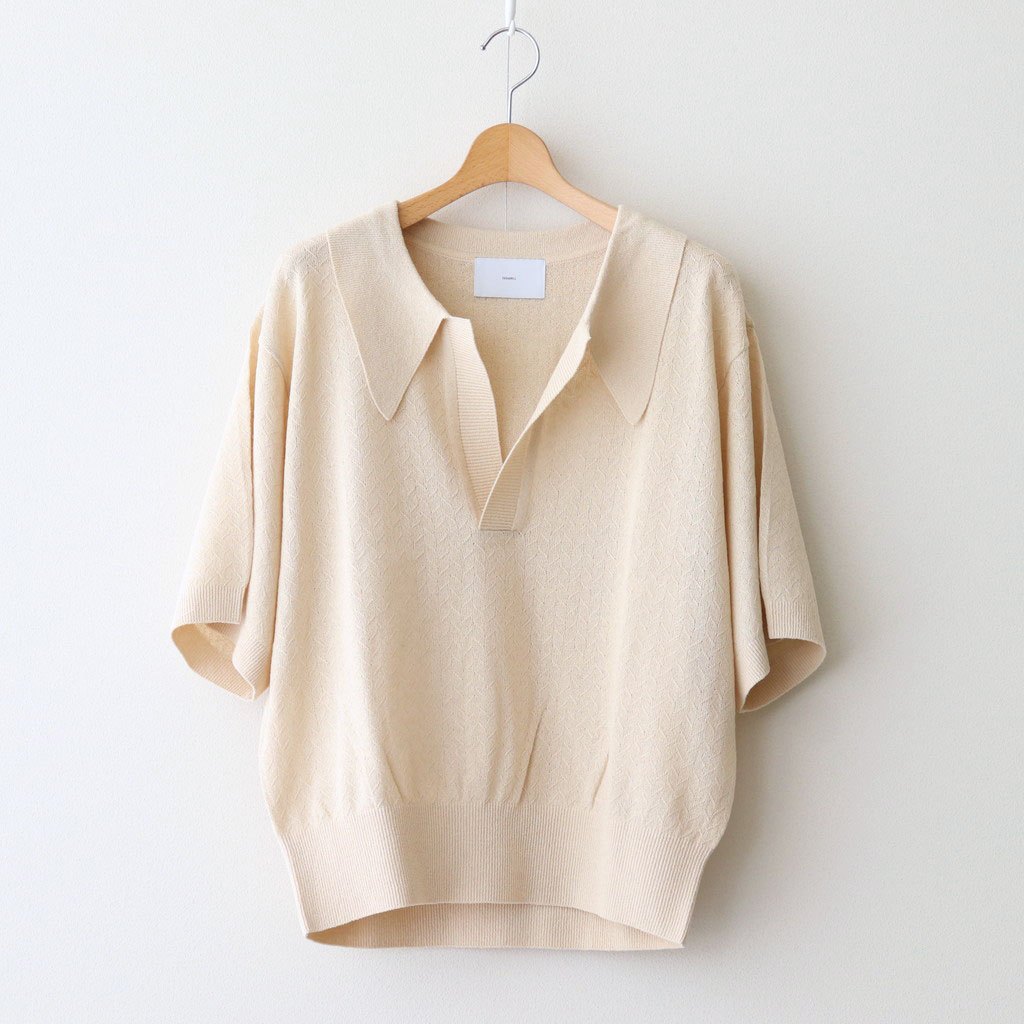 GIMA KNIT POLO SHIRTS #ECRU [25880601] - ciacura 三重県四日市市の