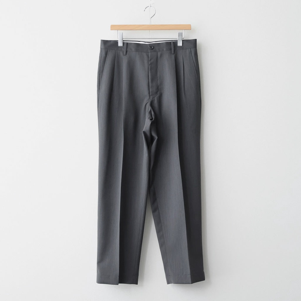 Melange Herringbone Pleated Wide Trousers #GRAY [GM261-40332