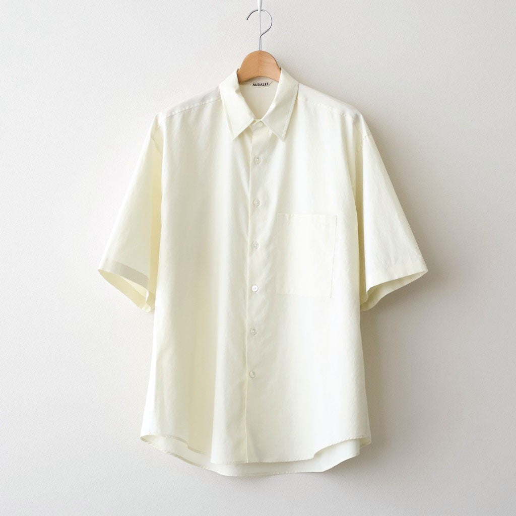 シャツ/ブラウス(半袖/袖なし) WASHED FINX TWILL SLEEVELESS SHIRTS WASHED FINX TWILL BIG HALF SLEEVED SHIRT #VANILLA [A26SS03TN