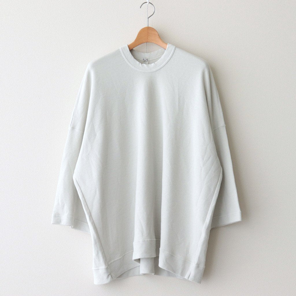 FSSOT | 製品染 30/-スパンポリエステルワッフル クルーネックオーバー