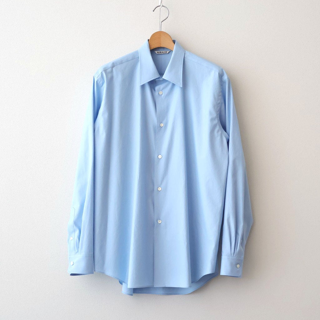 WASHED FINX TWILL SHIRT #LIGHT BLUE [A00S01TN] - ciacura 三重県