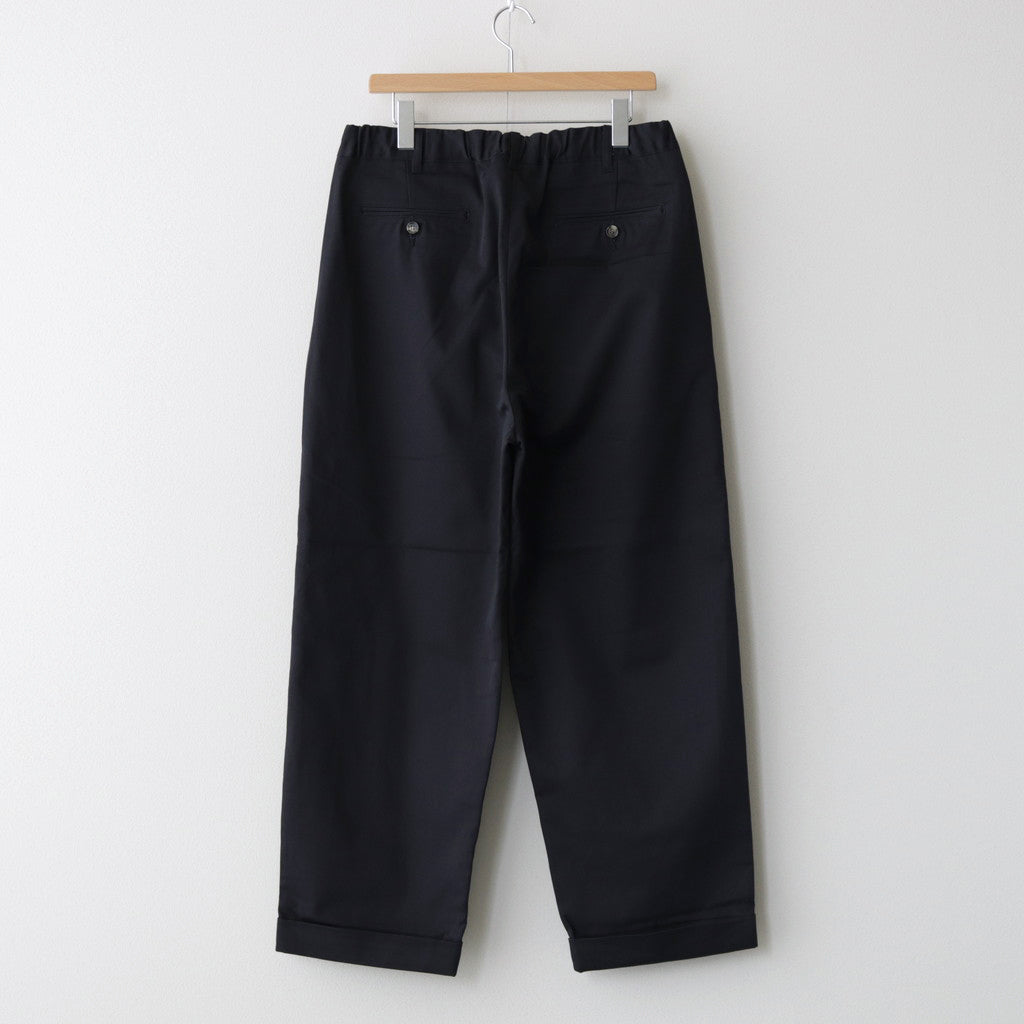 Cotton Chino Tuck Trousers #NAVY [TP233-40014]