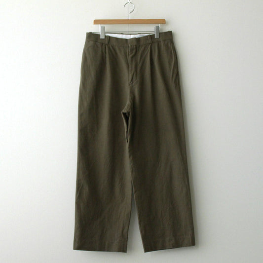 CHINO CLOTH PANTS TUCK STRAIGHT #olive [13659]
