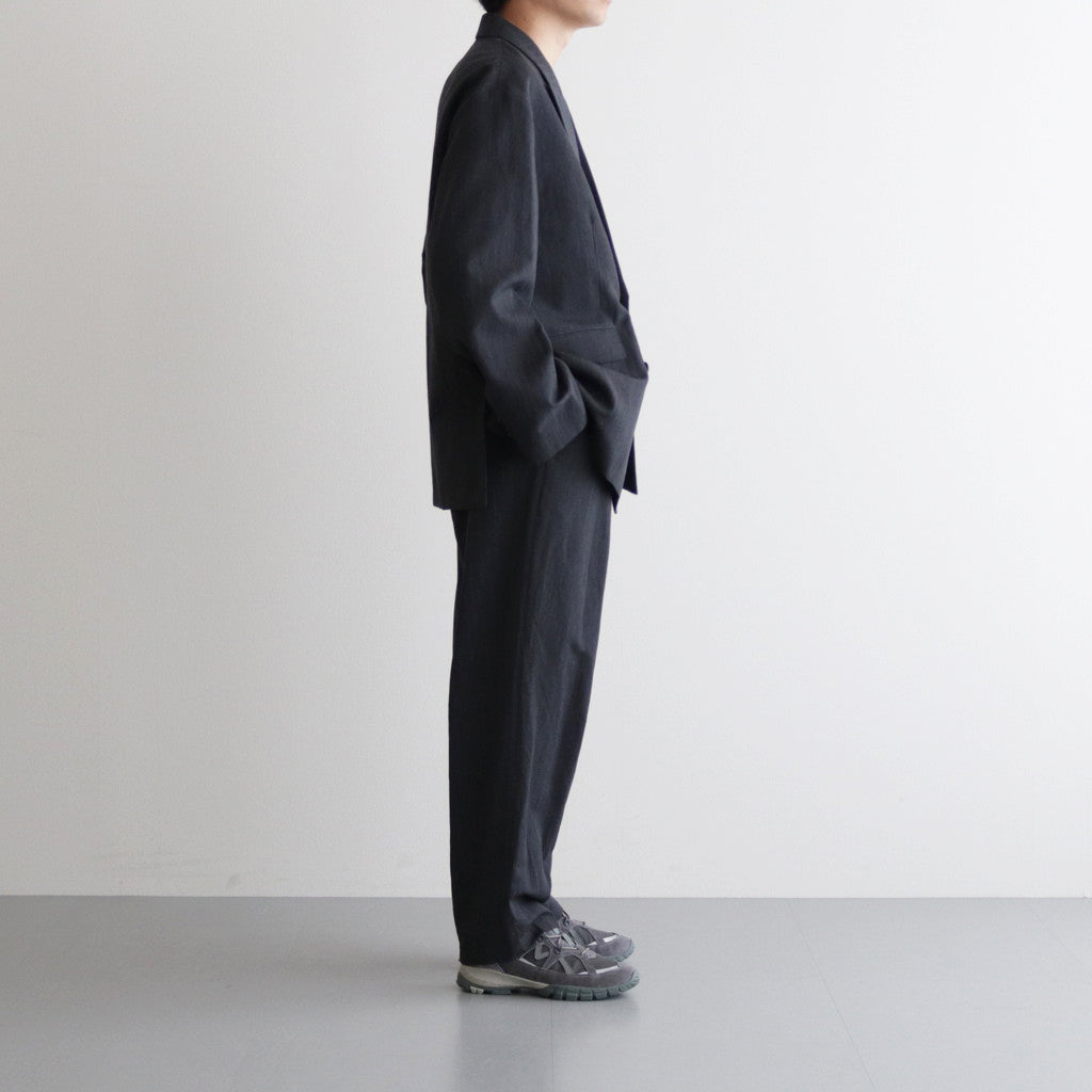 DRAWSTRING WIDE TROUSERS #CHARCOAL [ST.661]