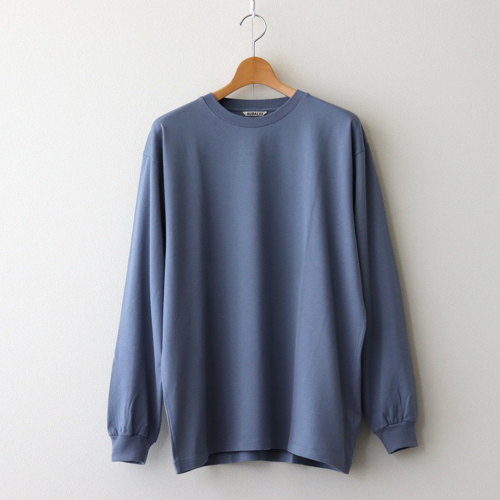 LUSTER PLAITING L/S TEE #DUSTY BLUE [A00P01GT] – ciacura