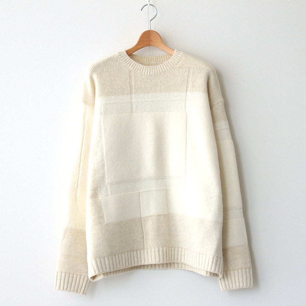 UNEVEN CREWNECK SWEATER #ECRU [YK23FW0596S] – ciacura