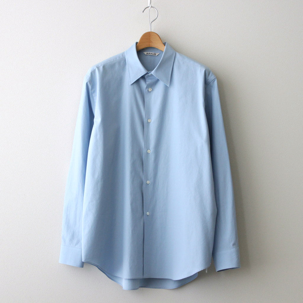 WASHED FINX TWILL SHIRT #SAX BLUE [A24SS01TN] - ciacura 三重県