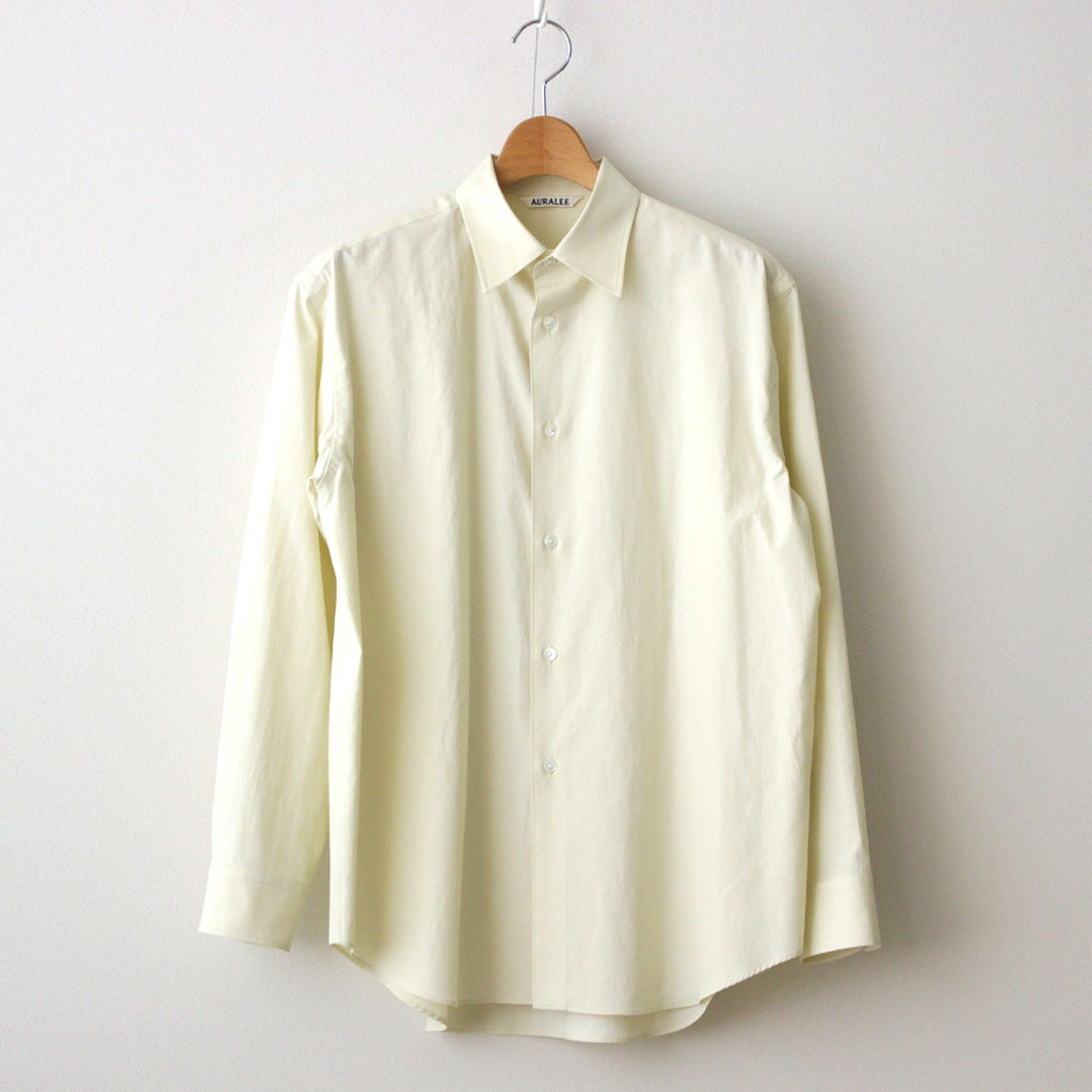 WASHED FINX TWILL SHIRT #LIGHT YELLOW [A24SS04TN]