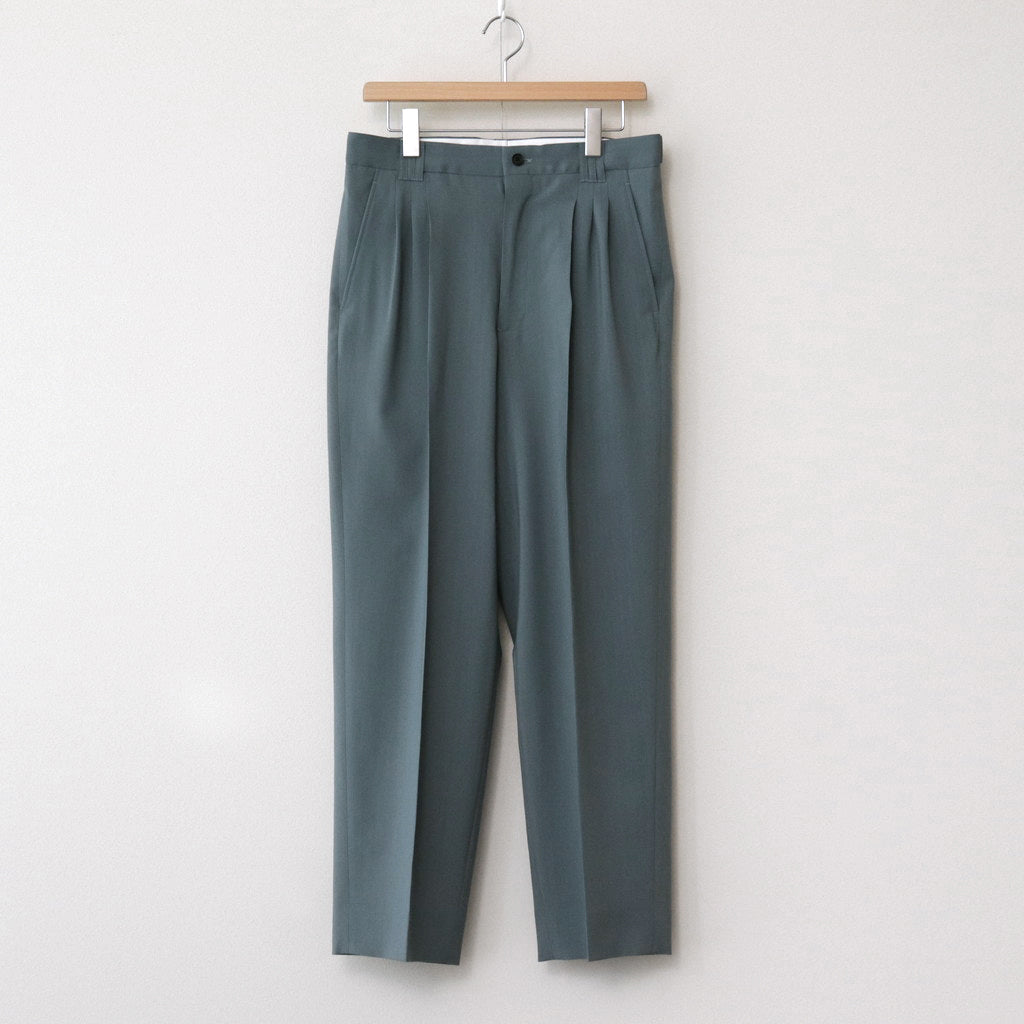 3PLEATED WIDE LEG TROUSERS #AQUA GRAY [YK24SS0626P] – ciacura