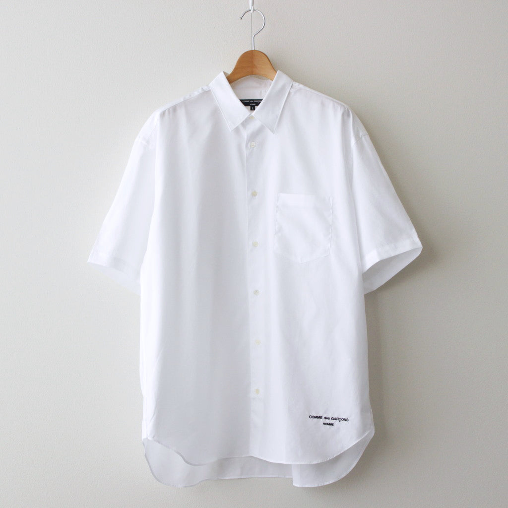 Cotton broadcloth S/S shirt #WHITE [HM-B103-051] – ciacura
