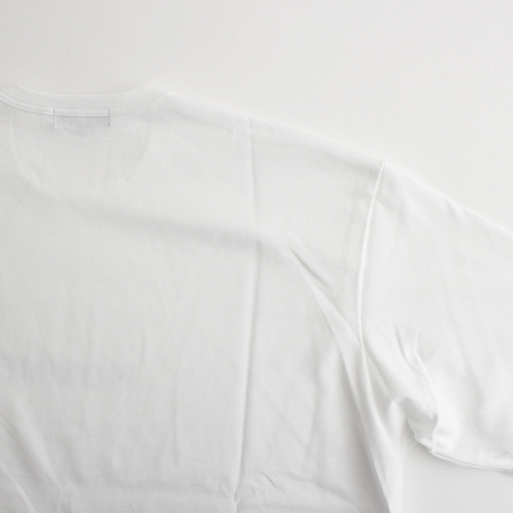綿度詰天竺 製品プリント S/S Tシャツ #WHITE [HM-T103-051]