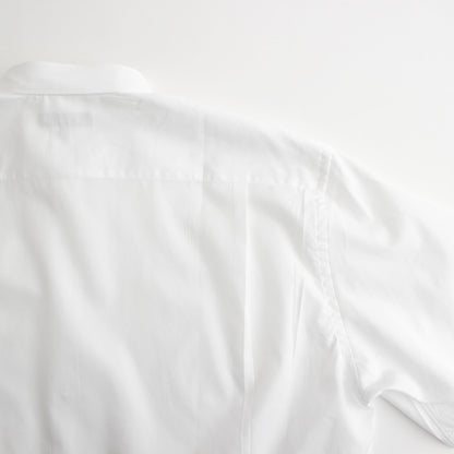 綿ブロード S/S シャツ #WHITE [HM-B103-051]