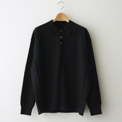 L/S Knit Polo #Black [2401-021]