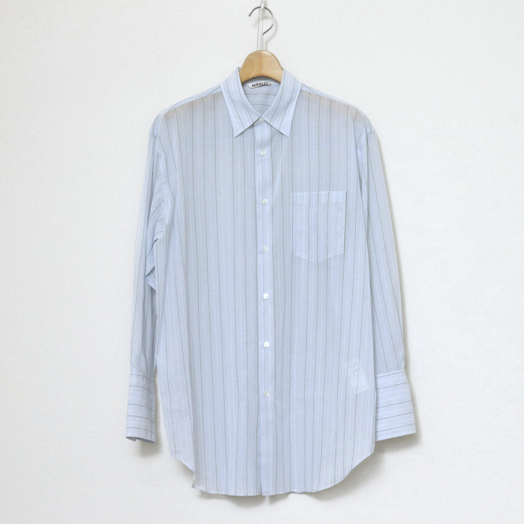 HARD TWIST FINX ORGANDY STRIPE SHIRT #LIGHT BLUE STRIPE [A24SS04OS]