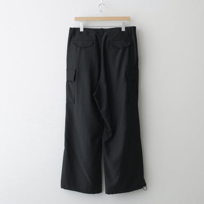 Wool Cupro Military Cargo Pants #BLACK [GM241-40077]