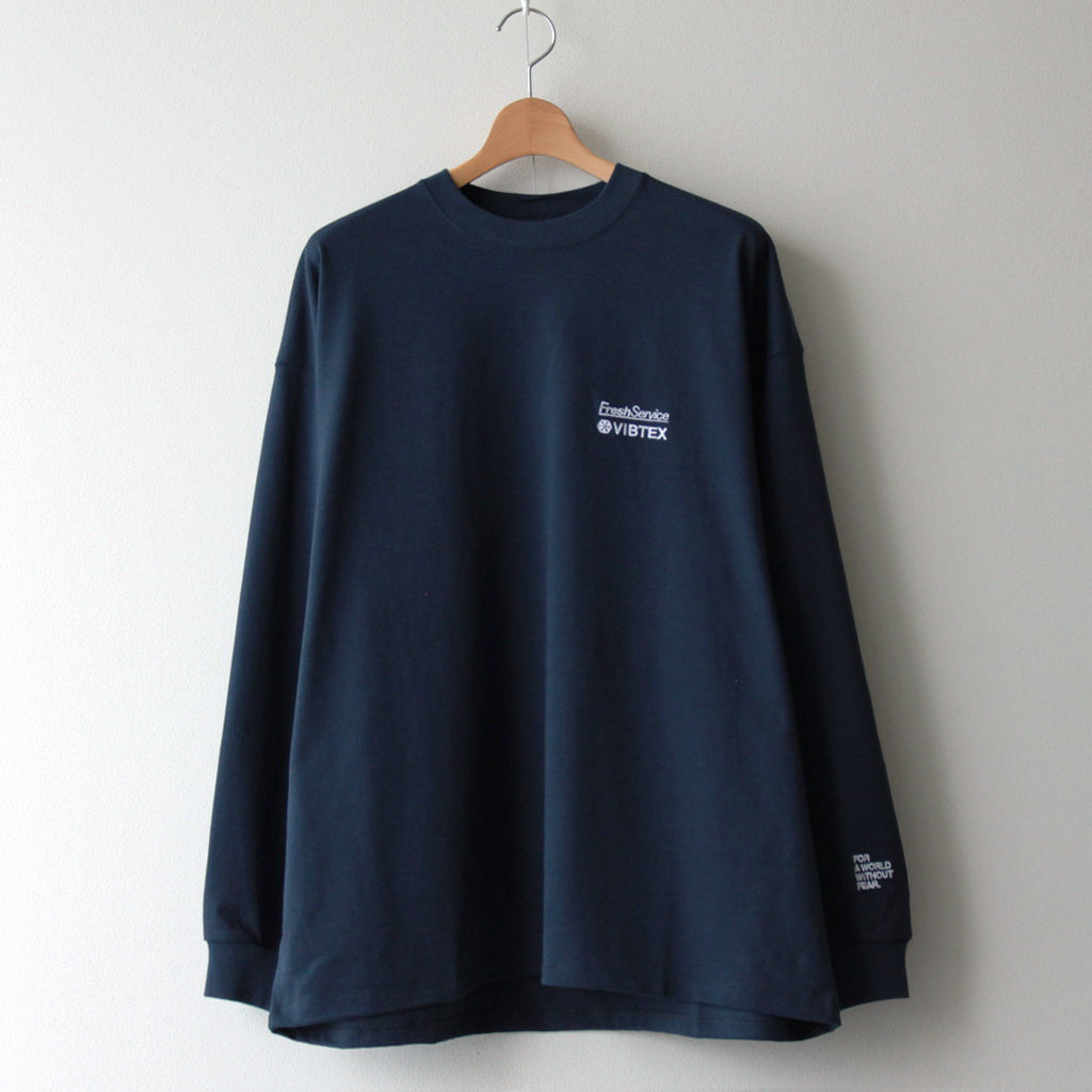 VIBTEX for FreshService L/S CREW NECK TEE #NAVY [FSW-23-TE_271