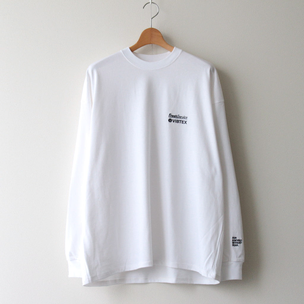 VIBTEX for FreshService L/S CREW NECK TEE #WHITE [FSW-23-TE_271