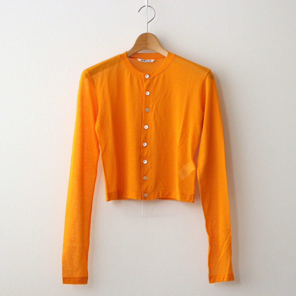 HARD TWIST COTTON GAUZE CARDIGAN #ORANGE [A24SC01RB]