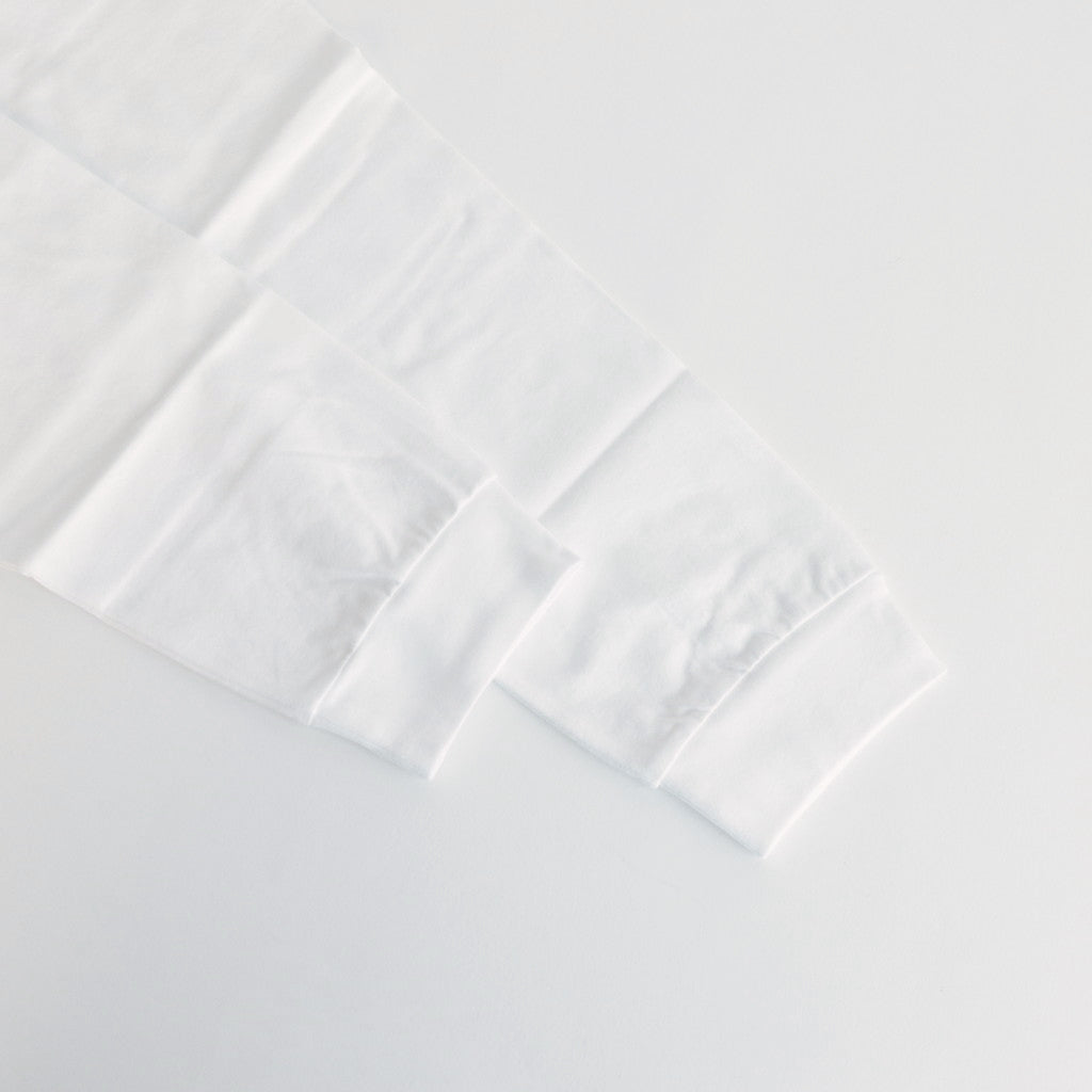 綿天竺 製品プリント L/S Tシャツ #WHITE [HM-T102-051]