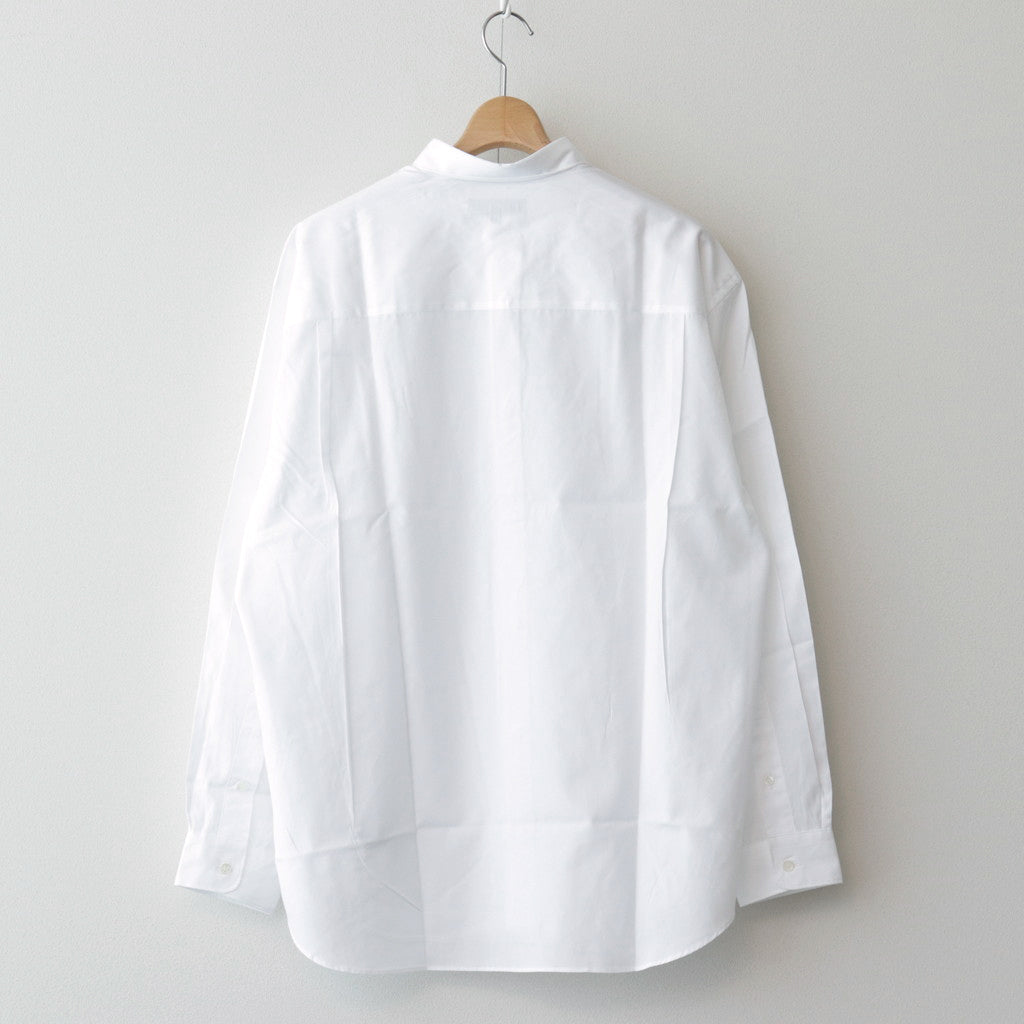 綿ブロード L/S シャツ #WHITE [HM-B102-051]