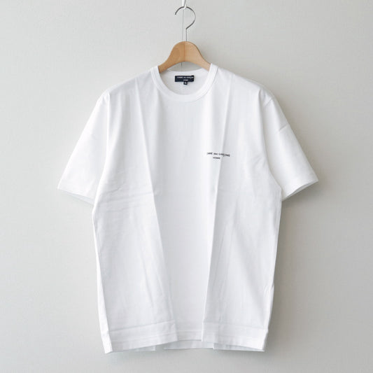 綿天竺 製品プリント S/S Tシャツ #WHITE [HM-T101-051]