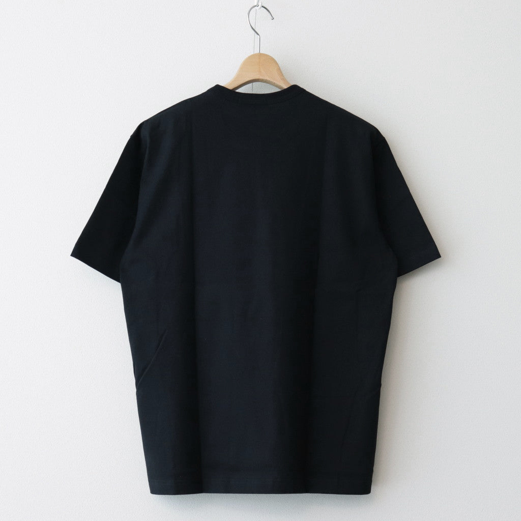 綿天竺 製品プリント S/S Tシャツ #BLACK [HM-T101-051]