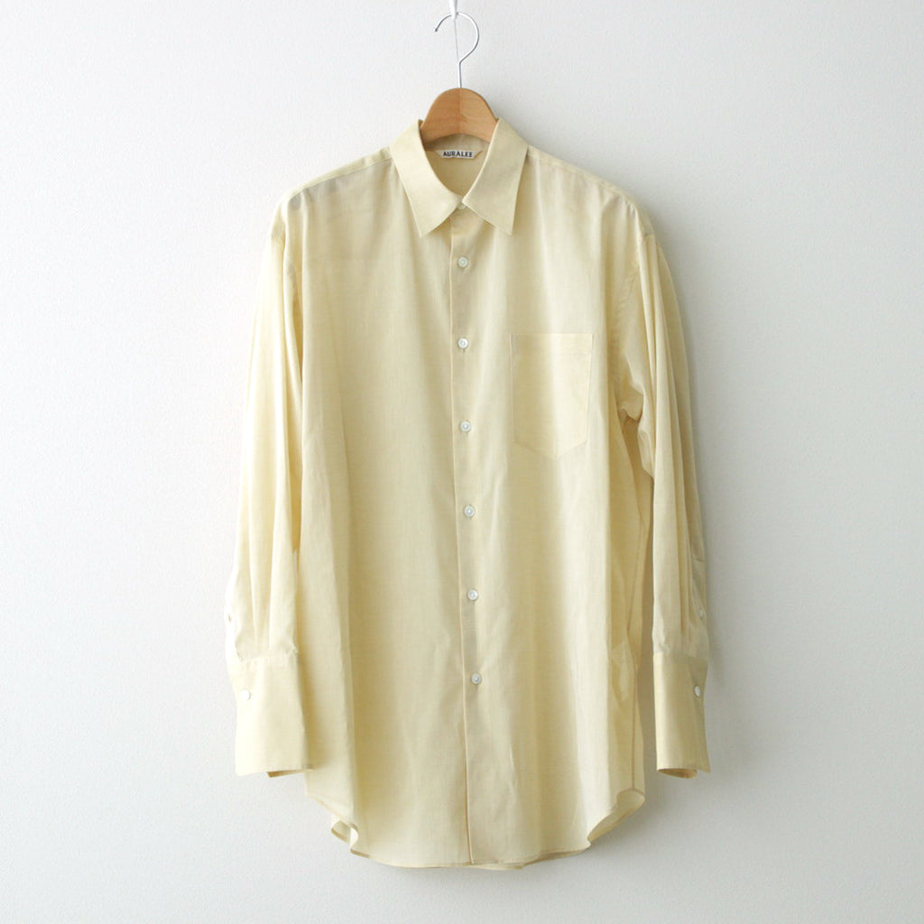 HARD TWIST FINX ORGANDY SHIRT #LIGHT YELLOW CHAMBRAY [A24SS03VO