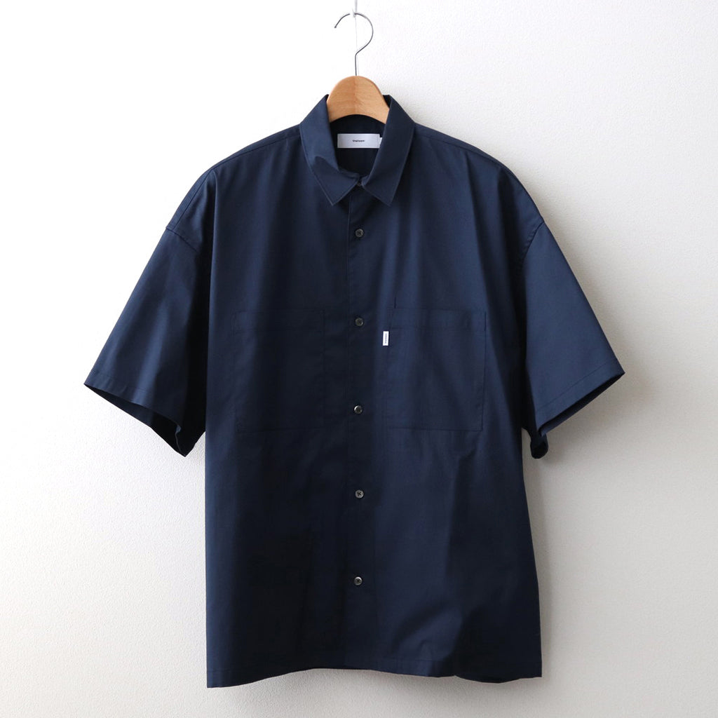 Solotex Twill S/S Oversized Box Shirt #NAVY [GM241-50291B]