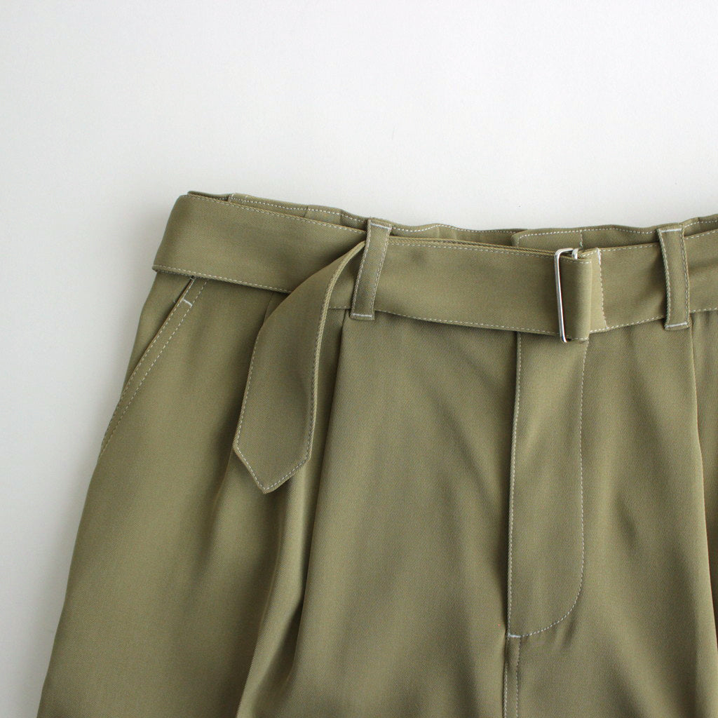 BELTED WIDE LEG SHORTS #SAND YELLOW [YK24SS0650P]