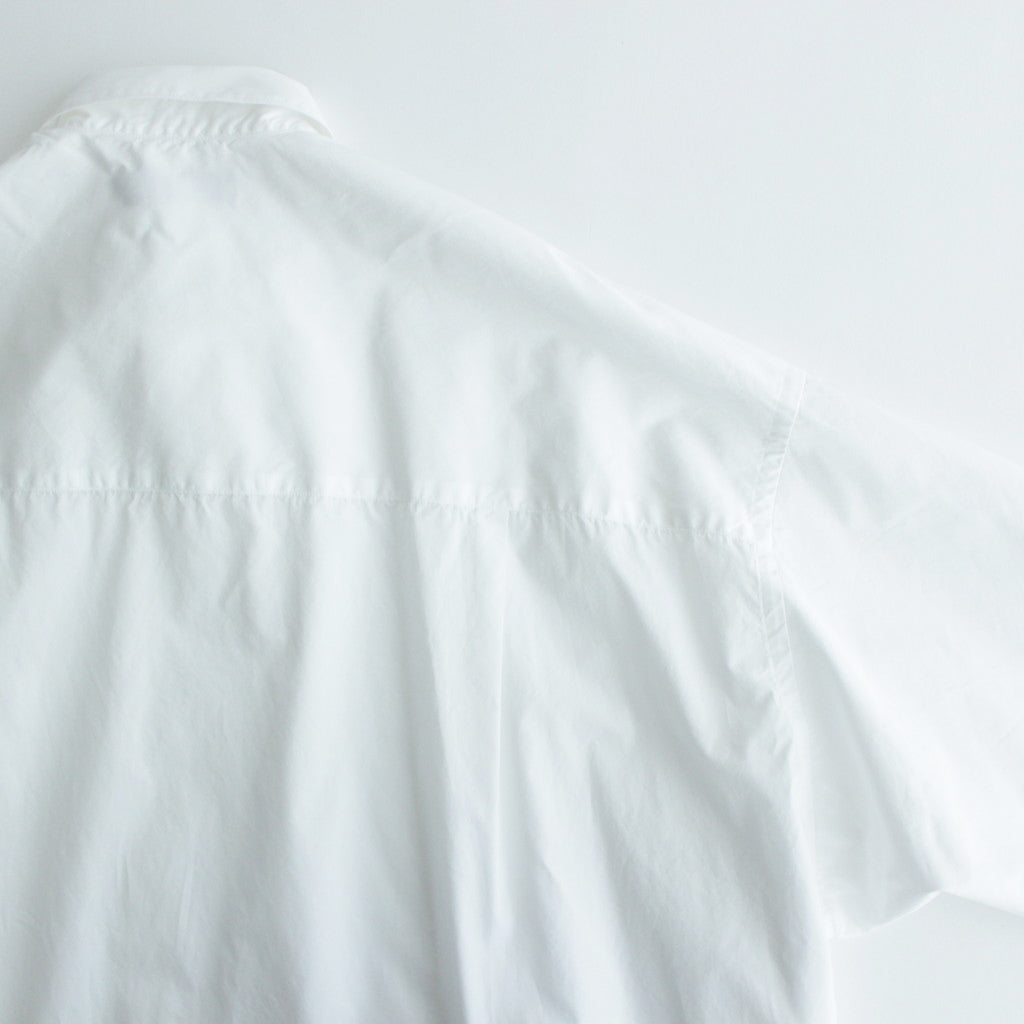Broad S/S Oversized Regular Collar Shirt #WHITE [GM241-50003B]