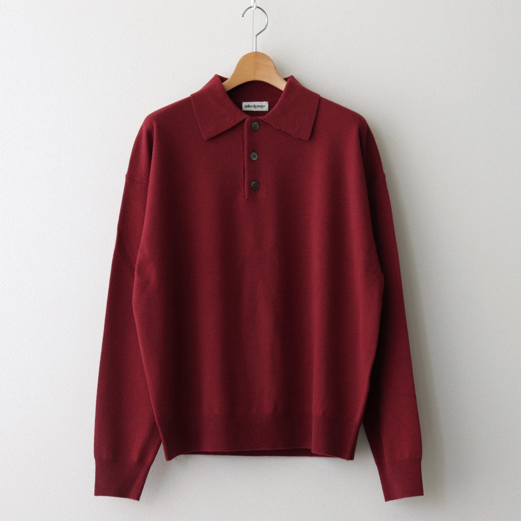 CLASSIC WOOL YARN '80 POLO' JUMPER #RED [NG23W-04SW01C] – ciacura